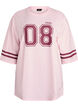 Oversize College-T-Shirt mit 3/4-Ärmeln, Pink, Packshot image number 0