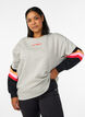 Lockeres Sweatshirt mit Kontrastdetails an den &Auml;rmeln, Grau, Model image number 0