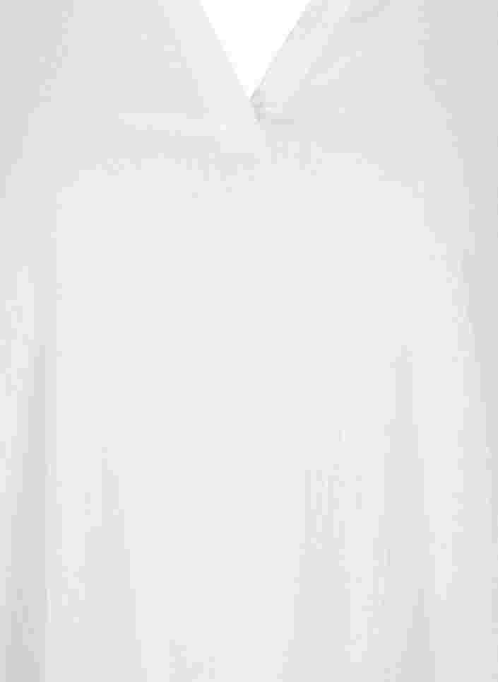 Kleid mit V-Ausschnitt und Kragen, White, Packshot image number 2