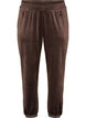 Lockere Hose aus Velours, Braun, Packshot image number 0