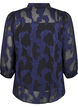 Chiffonbluse mit Jacquardmuster, Evening Blue, Packshot image number 1