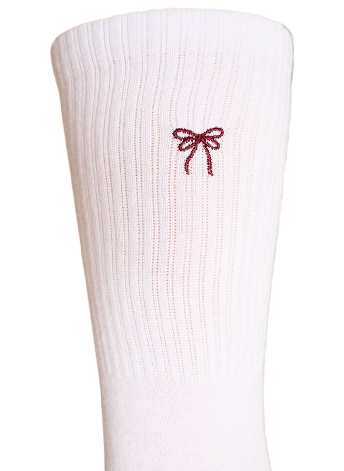Socken aus Baumwolle mit Muster, Wei&szlig;, Packshot image number 2
