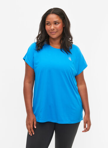 Kurzarm Trainingsshirt, Brilliant Blue, Model image number 0