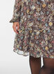 Kleid aus Chiffon mit gebl&uuml;mtem Print und R&uuml;schenlagen, Braun, Model image number 3