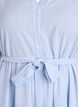 Gestreiftes Midikleid aus Baumwolle mit einem Bindeg&uuml;rtel, Wei&szlig;, Packshot image number 2