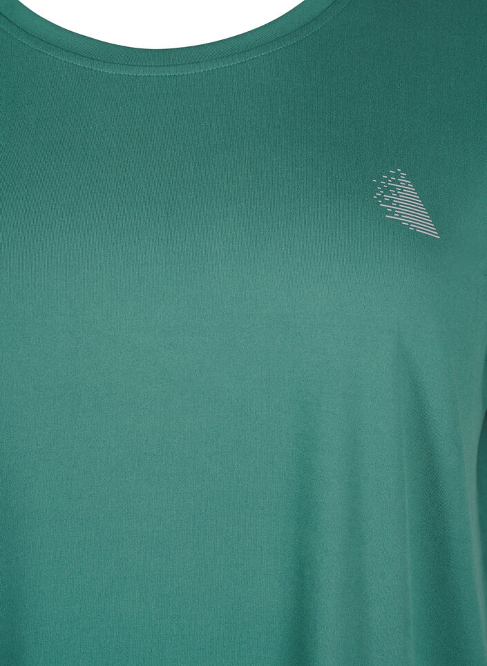 Einfarbiges Trainings-T-Shirt, Posy Green, Packshot image number 2