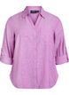 Bluse aus Leinen und Viskose mit 3/4-&Auml;rmeln, Lila, Packshot image number 0