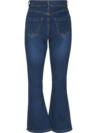 Hochtaillierte Ellen Bootcut Jeans, Dark blue denim, Packshot image number 1