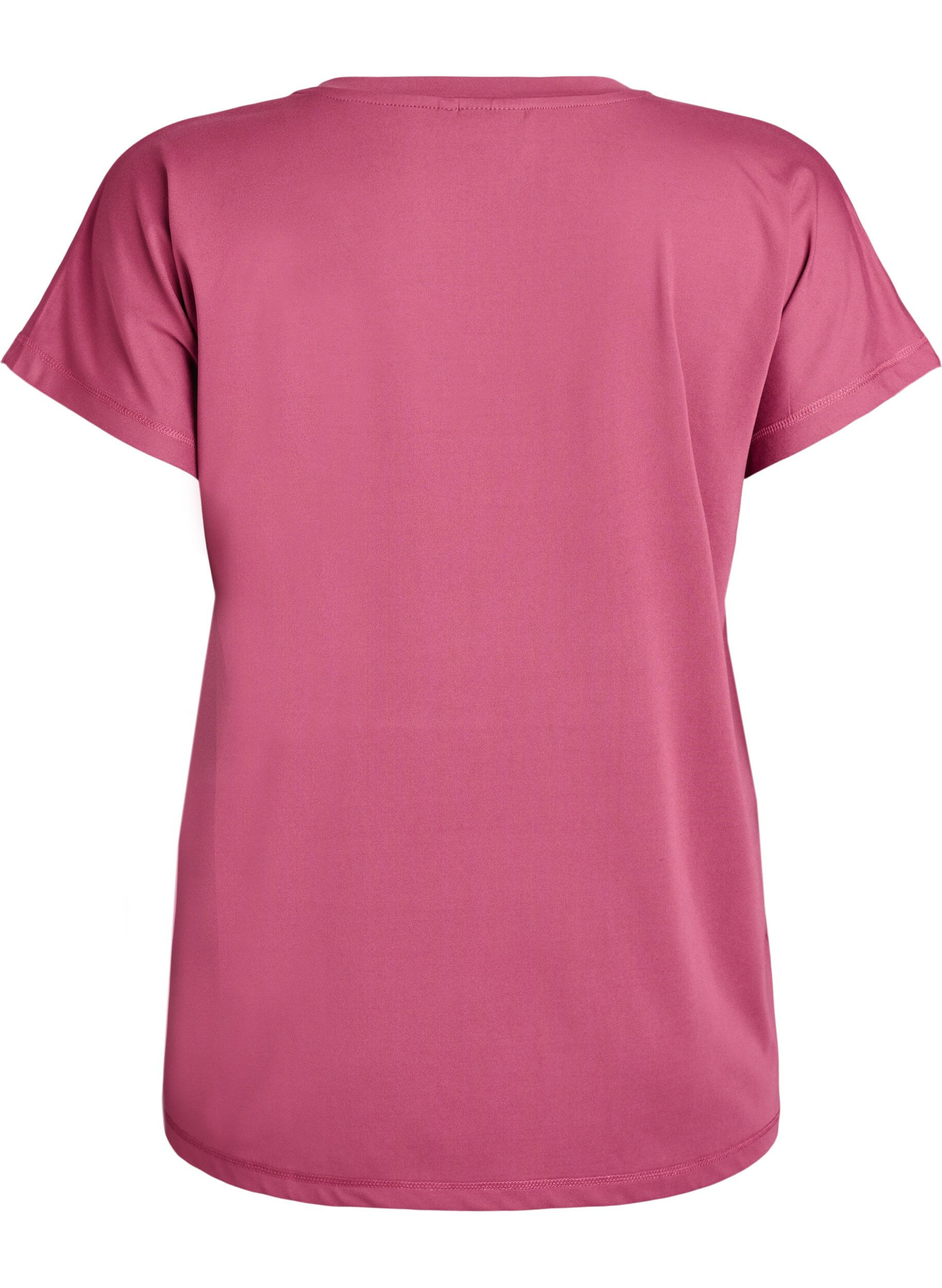 ZizziLockeres Trainings-T-Shirt mit V-Ausschnitt, Rot, Packshot image number 1