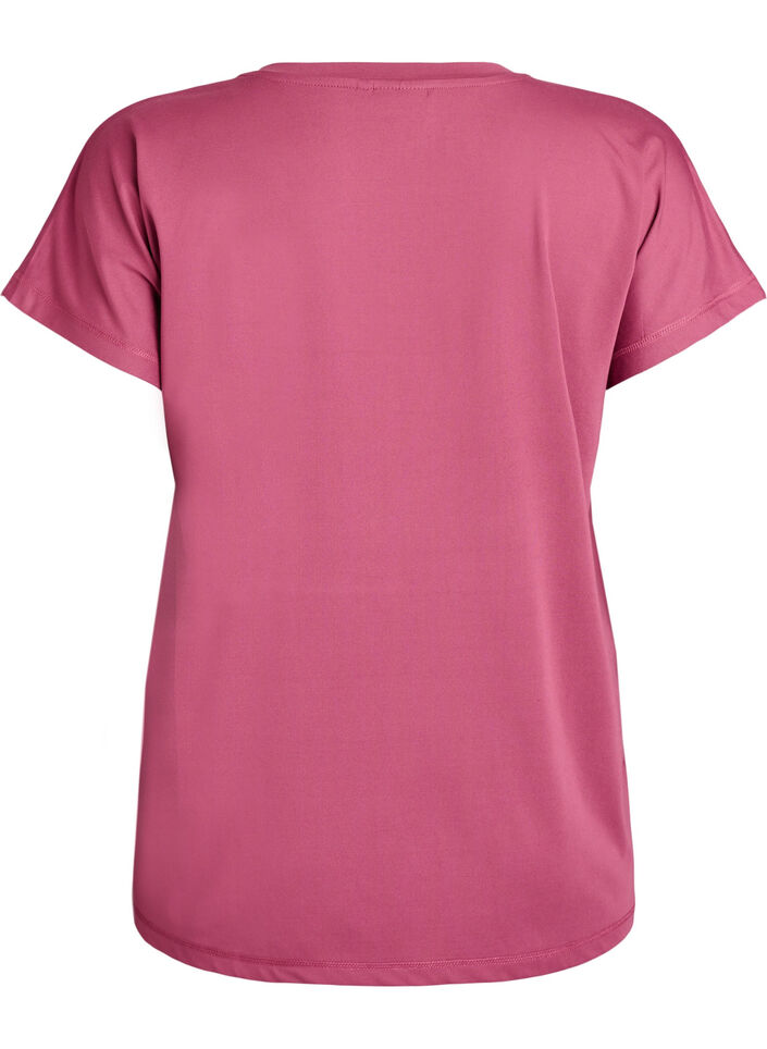 Lockeres Trainings-T-Shirt mit V-Ausschnitt, Rot, Packshot image number 1