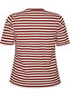 Gestreiftes T-Shirt mit gerippter Struktur, Rot, Packshot image number 1