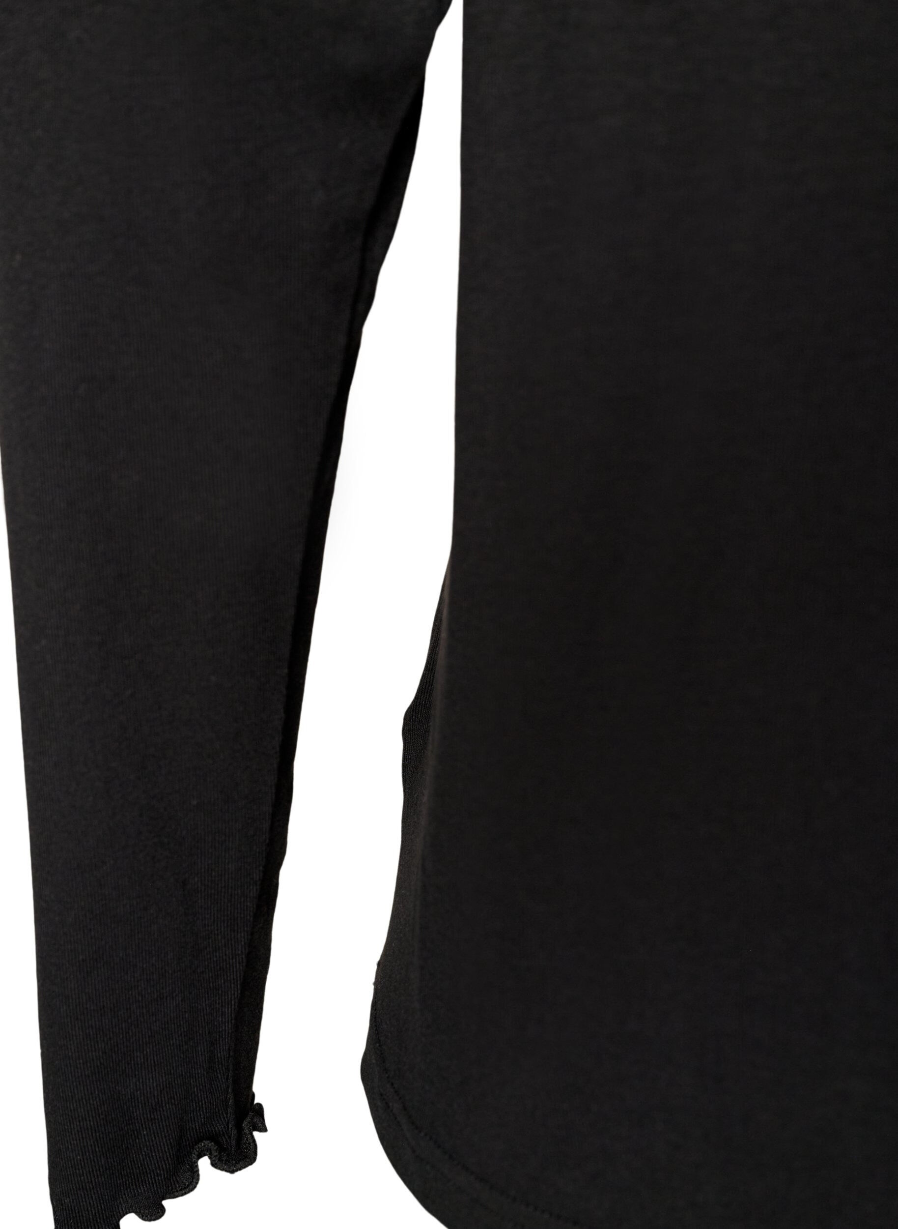 ZizziNacht-Top aus Viskose mit langen &Auml;rmeln, Schwarz, Packshot image number 3