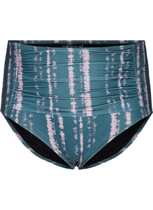 Extra hoch taillierte Bikini-Hose mit Print, Tie Dye AOP, Packshot image number 0