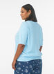 Bluse aus Strick mit kurzen &Auml;rmeln, Blau, Model image number 2