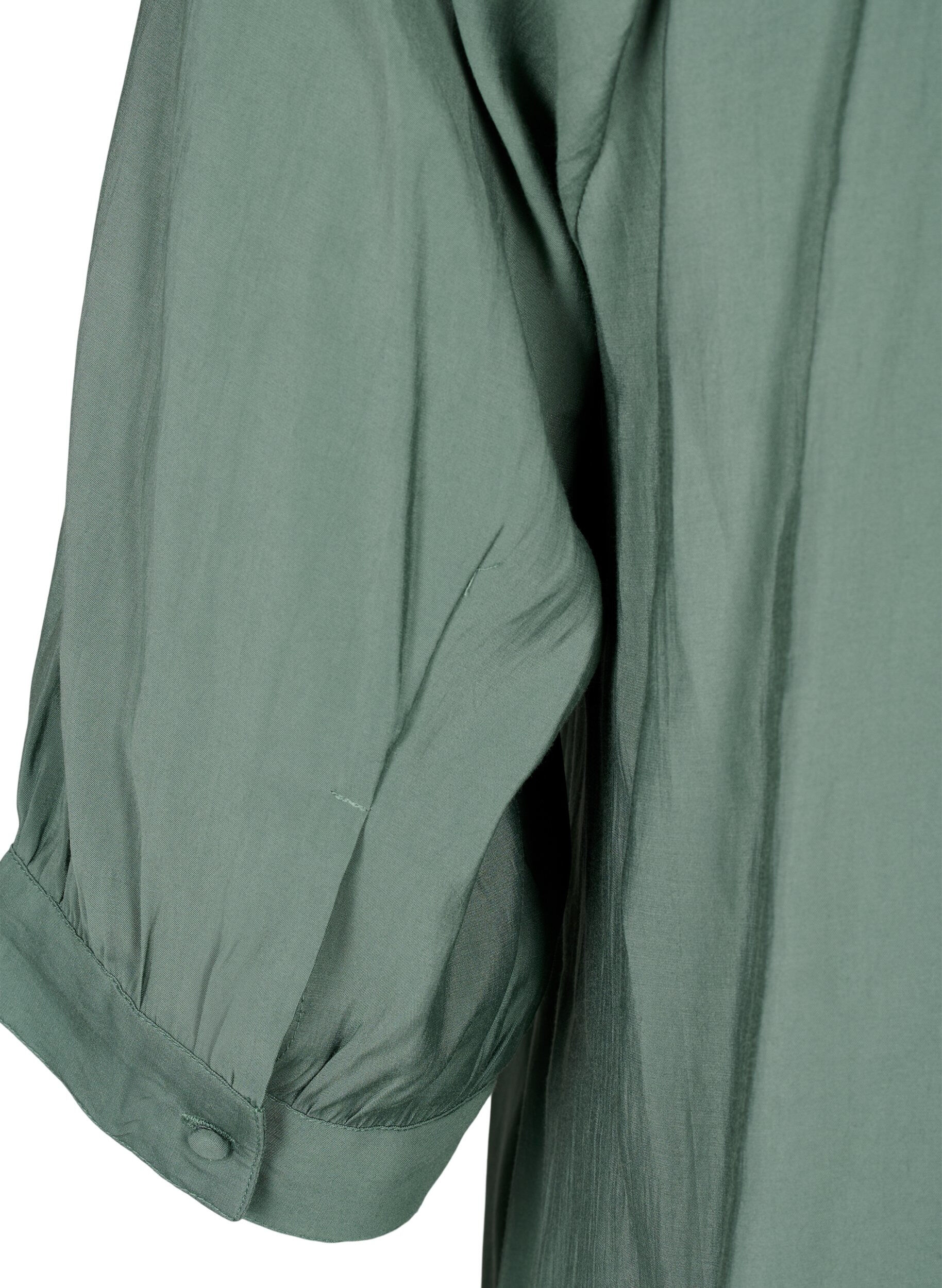 Zizzi Visa-Tunic mit 3/4 Pantoletten, Duck Green, Packshot image number 3