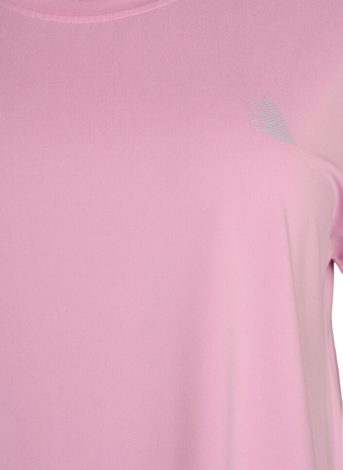 Einfarbiges Trainings-T-Shirt, Pink, Packshot image number 2