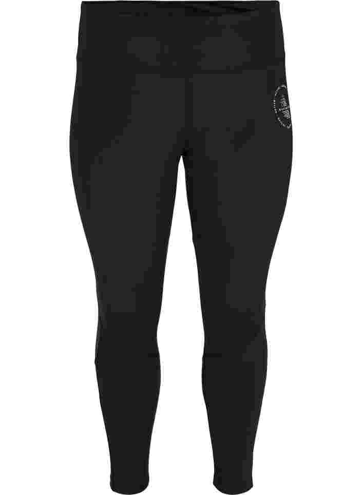Unifarbene Fitness-Leggings, Black, Packshot image number 0