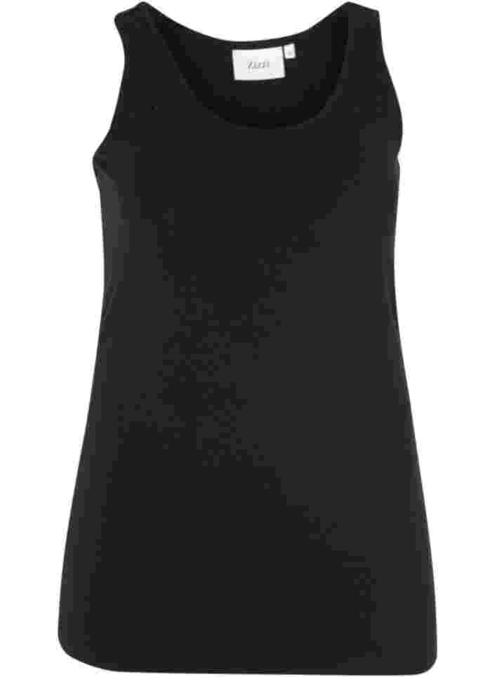 Einfarbiges Basic Top, Black, Packshot image number 0