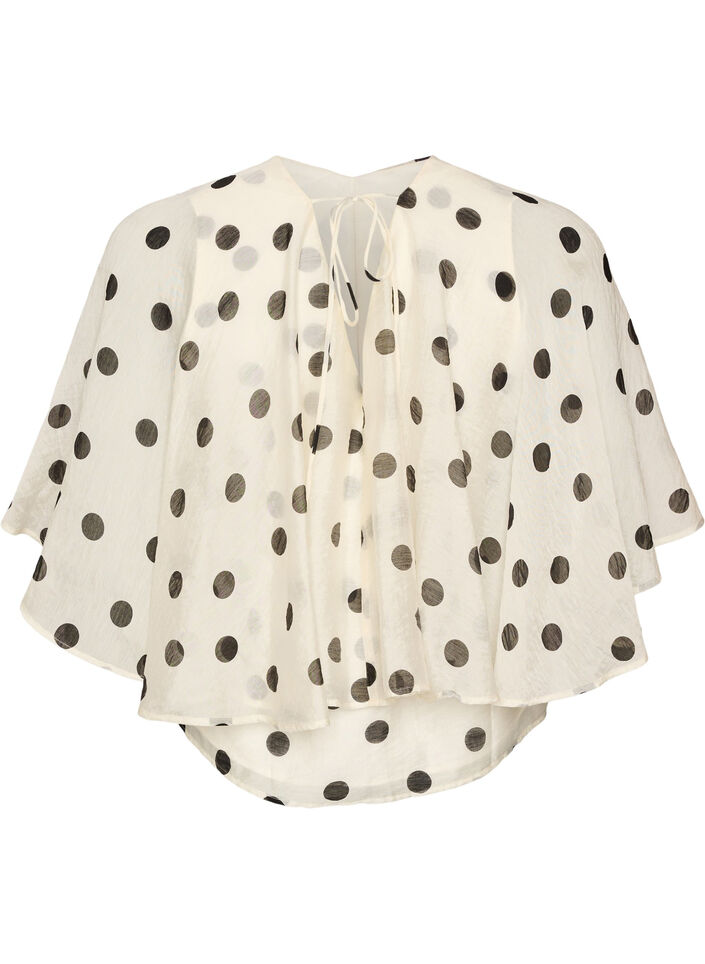 Top im Lagenlook mit Polka-Dot-Muster, Vanille, Packshot