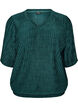 Bluse mit welliger Struktur und Ballonform, Gr&uuml;n, Packshot image number 0
