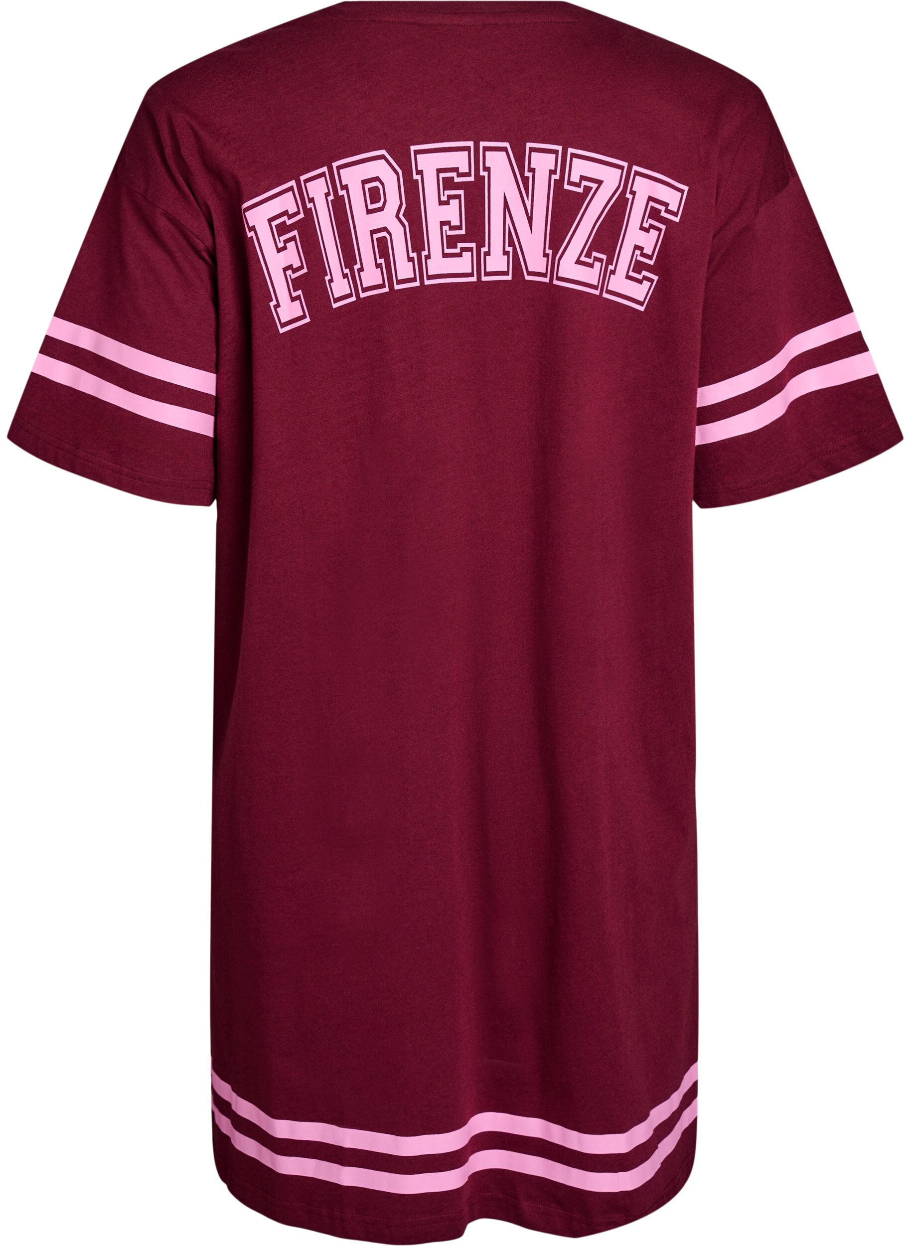 Zizzi Sportliches T-Shirtkleid aus Baumwolle., Dunkles Bordeaux, Packshot image number 1