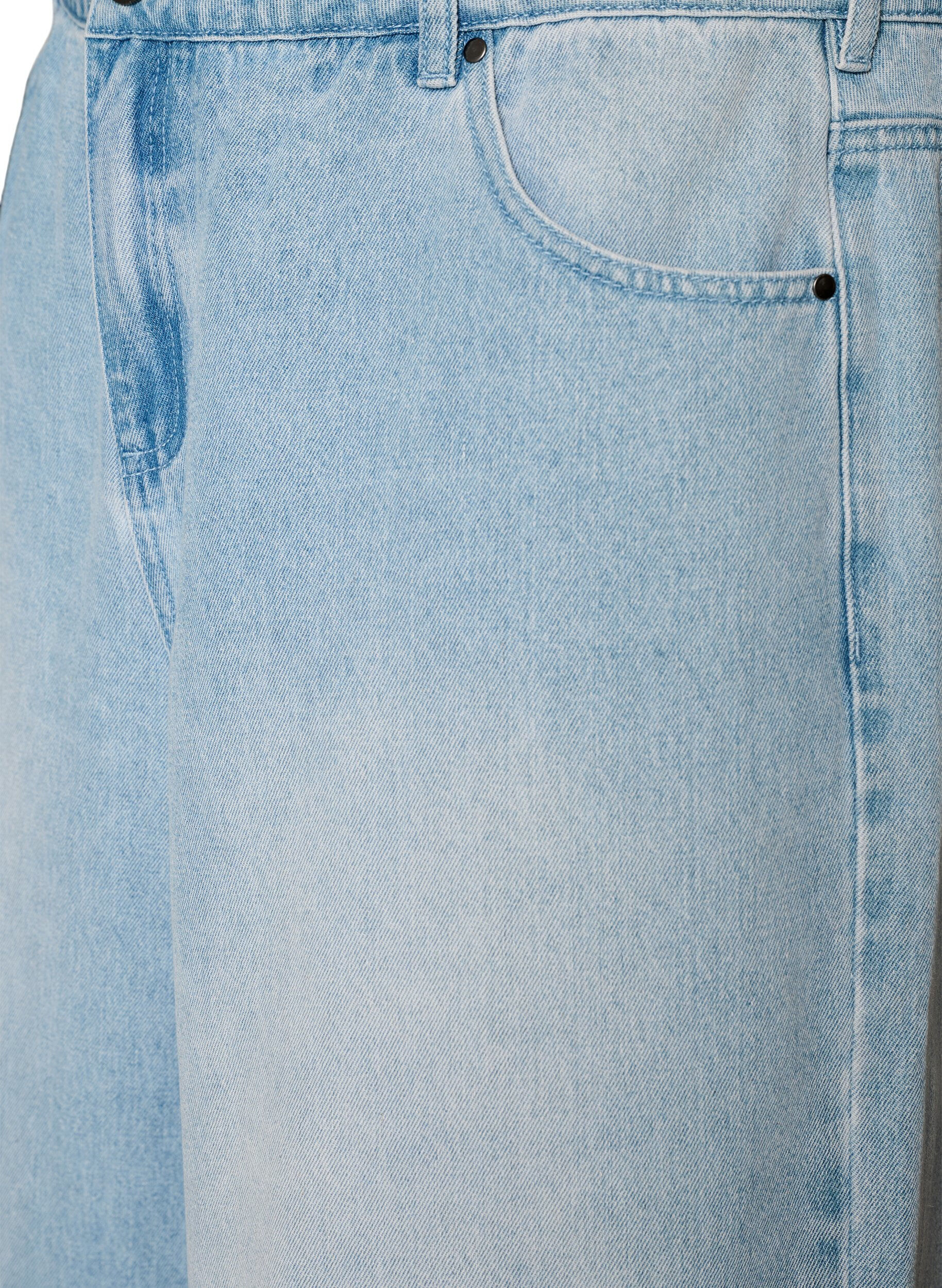 ZizziHoch taillierte Shorts aus Denim, Blau, Packshot image number 2