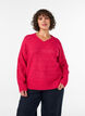 Pullover mit V-Ausschnitt, Pink, Model image number 0