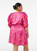 Gebl&uuml;mtes Kleid mit Puff&auml;rmeln und Bindeg&uuml;rtel, Pink, Model image number 2