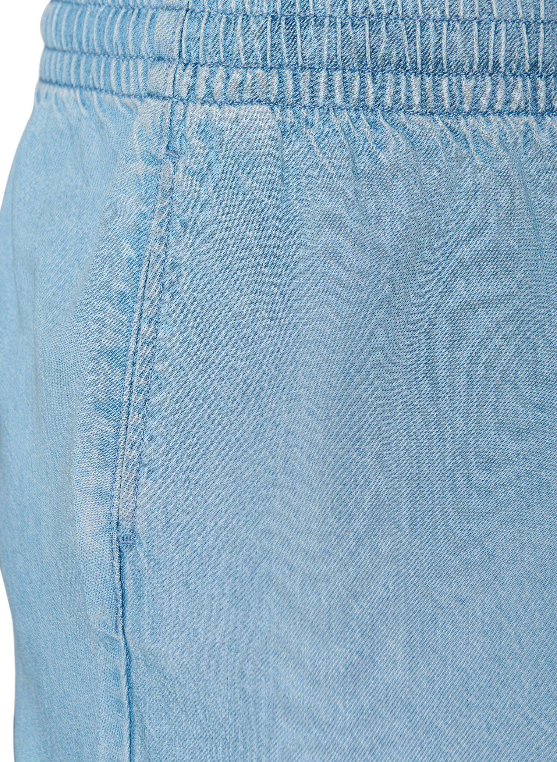 ZizziShorts in Jeans-Optik mit elastischem Bund und Kordelzug, Blau, Packshot image number 2