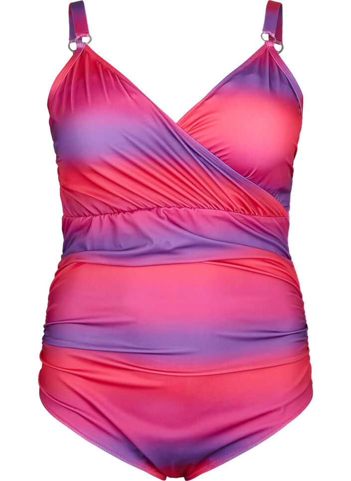 Bedruckter Badeanzug mit weicher Gr. - - - Wattierung Zizzi 42-60 Pink