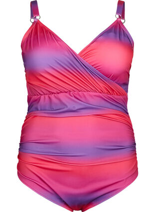 Bedruckter Badeanzug mit weicher Wattierung, Pink Comb, Packshot image number 0