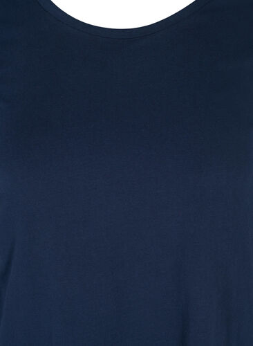 Basic T-Shirt mit 3/4-Ärmeln, Navy Blazer, Packshot image number 2