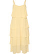 Maxikleid mit R&uuml;schen-Volants und abnehmbarem Cape, Gelb, Packshot image number 3