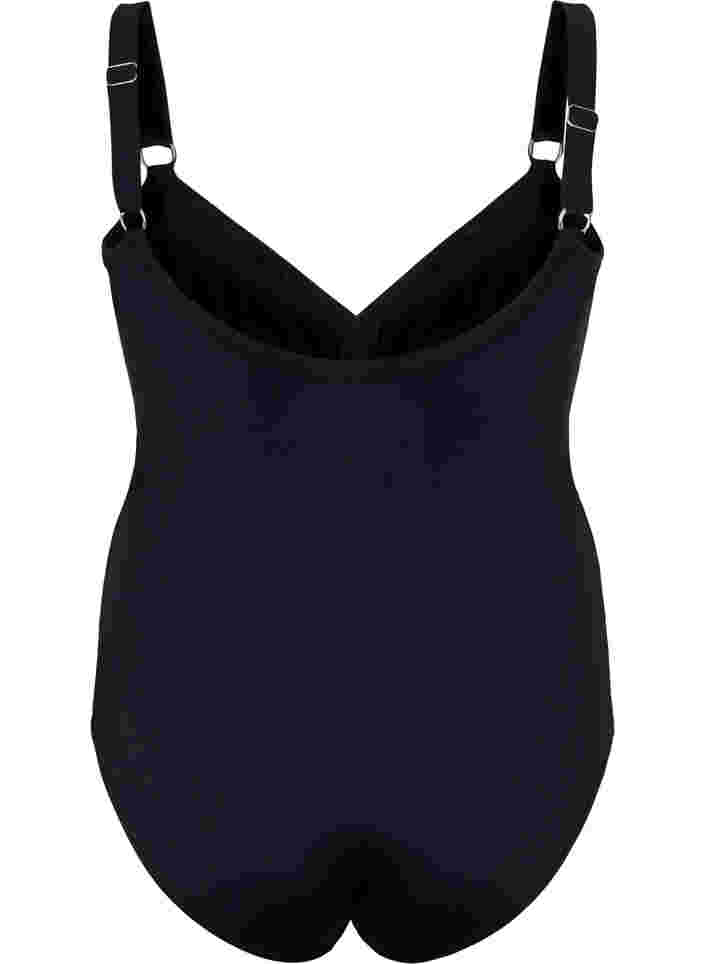 Badeanzug mit Drapierungen, Black, Packshot image number 1