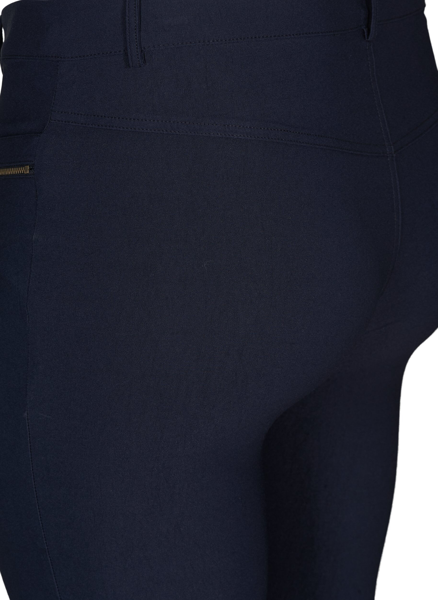 Zizzi Slim Fit Caprihose aus Viskosemischung, Blau, Packshot image number 3
