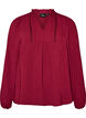 Bluse mit V-Ausschnitt und H&auml;kelband, Rot, Packshot image number 0