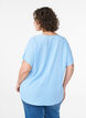 Bluse mit kurzen &Auml;rmeln und Rundhalsausschnitt, Blau, Model image number 2