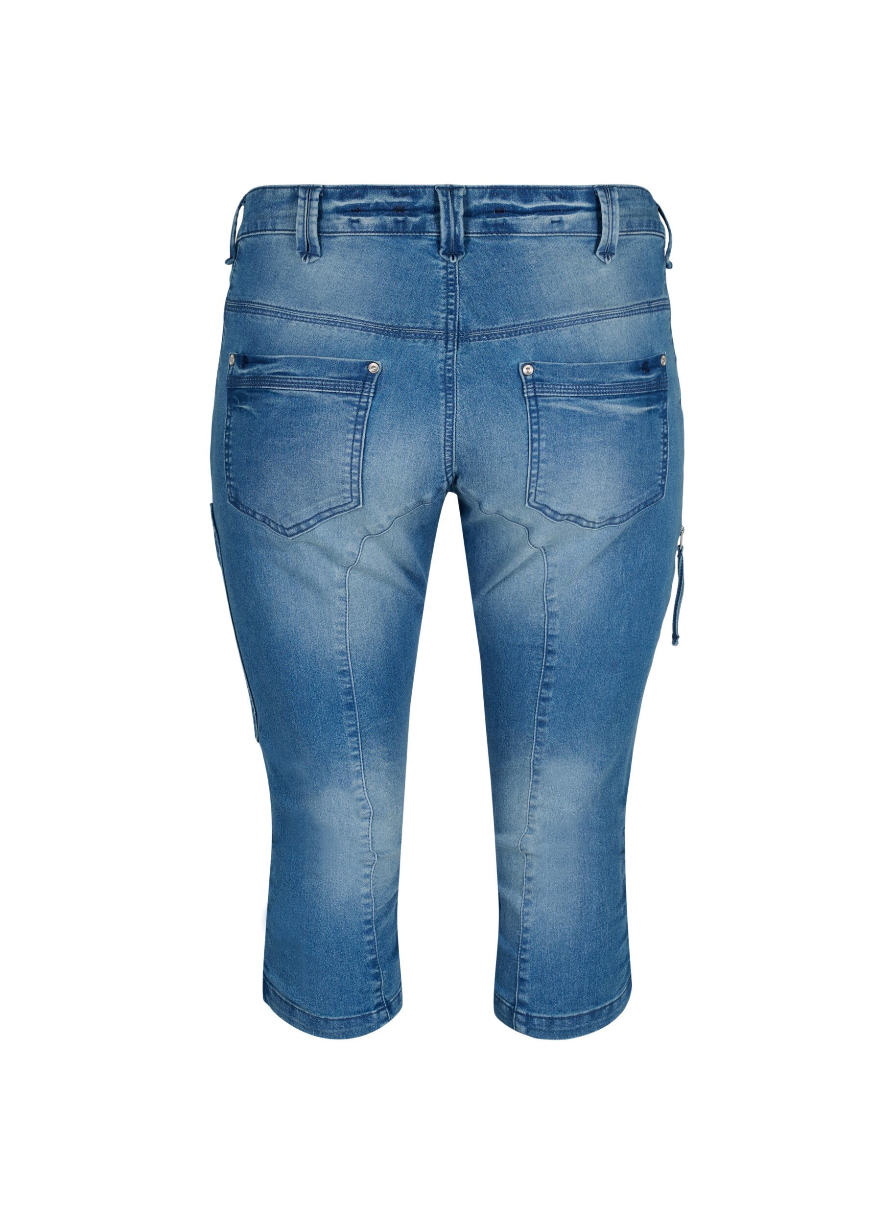 Zizzi Slim Fit Capri-Jeans mit Taschen, Blau, Packshot image number 1