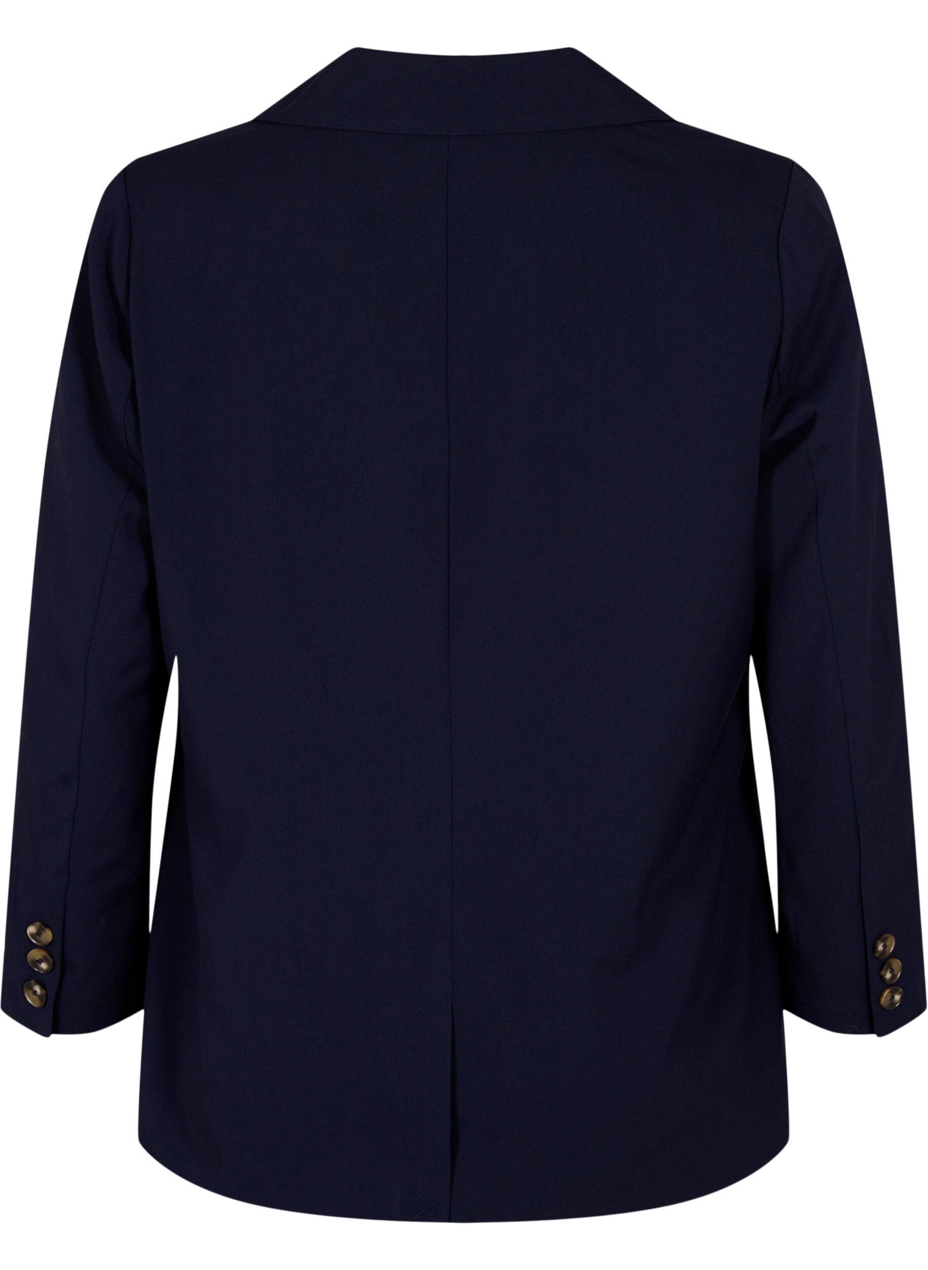 Zizzi Klassischer Blazer mit Druckknopfverschluss, Night Sky, Packshot image number 1