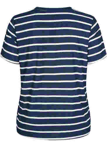 FLASH - Bedrucktes T-Shirt mit V-Ausschnitt, Night Sky Stripe, Packshot image number 1