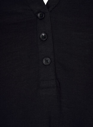 Bluse aus Baumwolle mit 3/4 Ärmeln, Black, Packshot image number 2