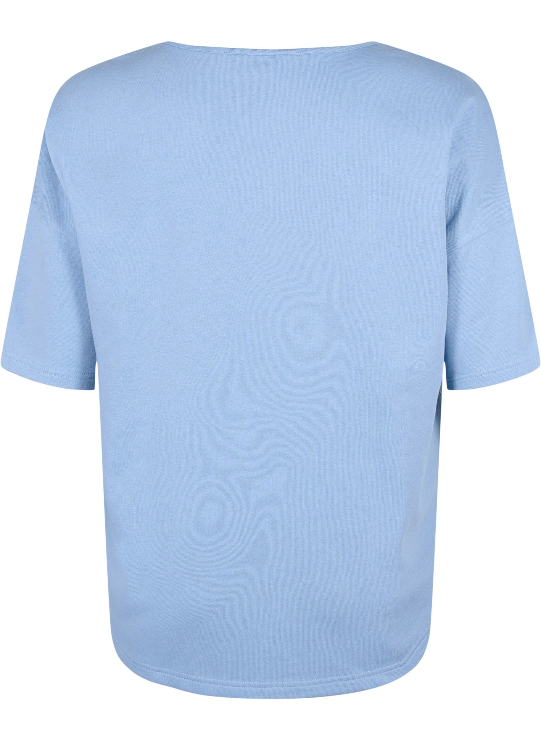 Zizzi Bluse mit 1/2-&Auml;rmeln, Faded Denim, Packshot image number 1