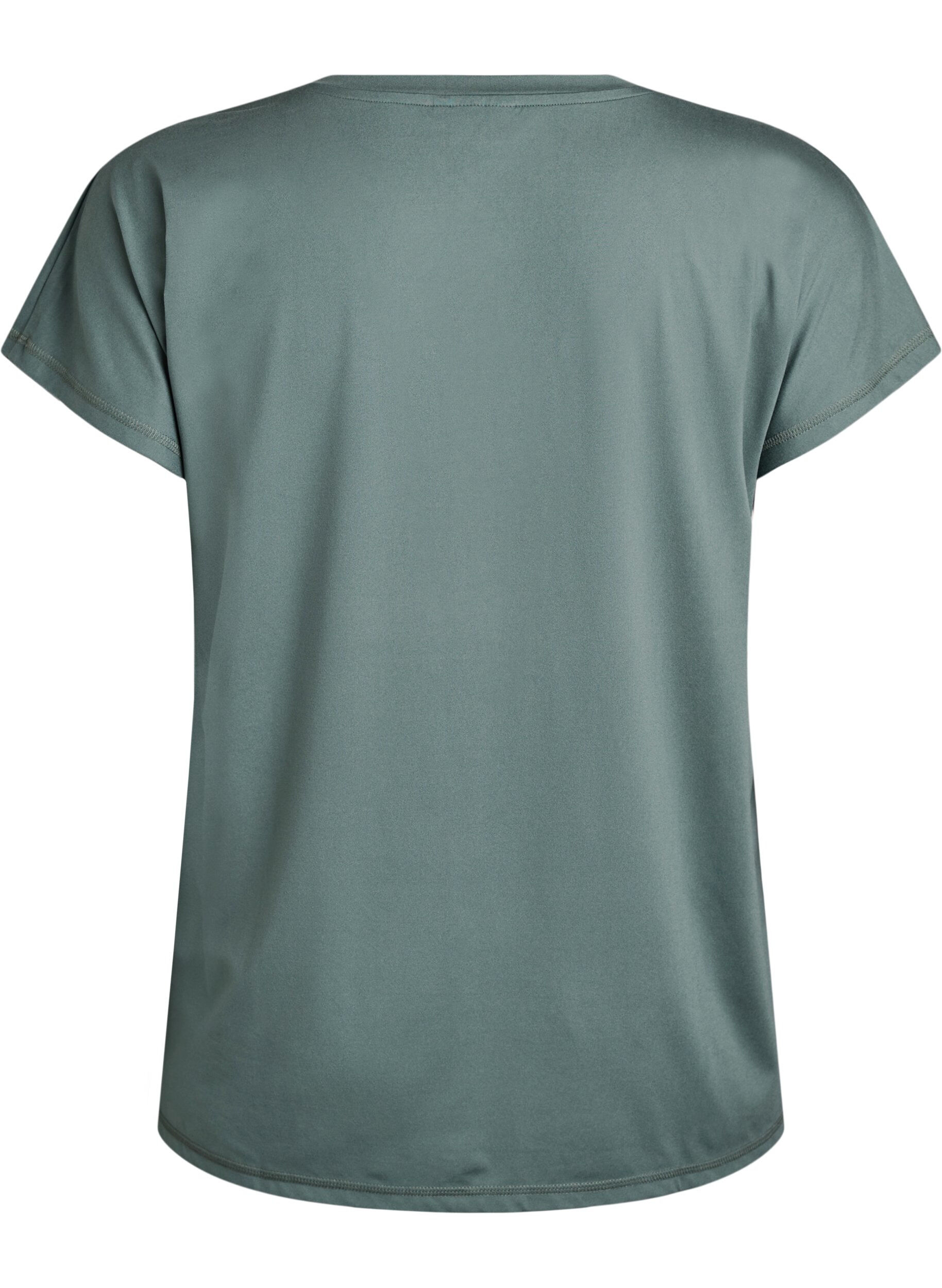 ZizziLockeres Trainings-T-Shirt mit V-Ausschnitt, Gr&uuml;n, Packshot image number 1