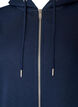 Langer Hoodie mit Rei&szlig;verschluss und Taschen, Blau, Packshot image number 2