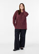 Lang&auml;rmelige Bluse mit Struktur, Dunkles Bordeaux, Model image number 1