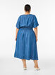 Midikleid in Jeans-Optik mit Gummizug in der Taille, Blau, Model image number 1
