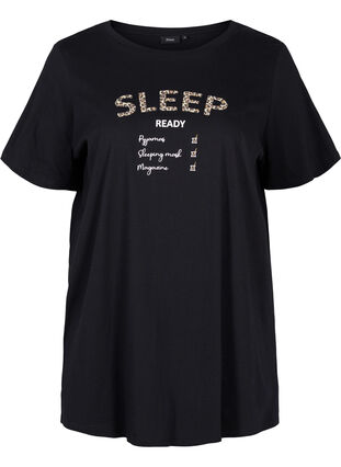 Oversize Nachtshirt aus Bio-Baumwolle, Black Sleep, Packshot image number 0