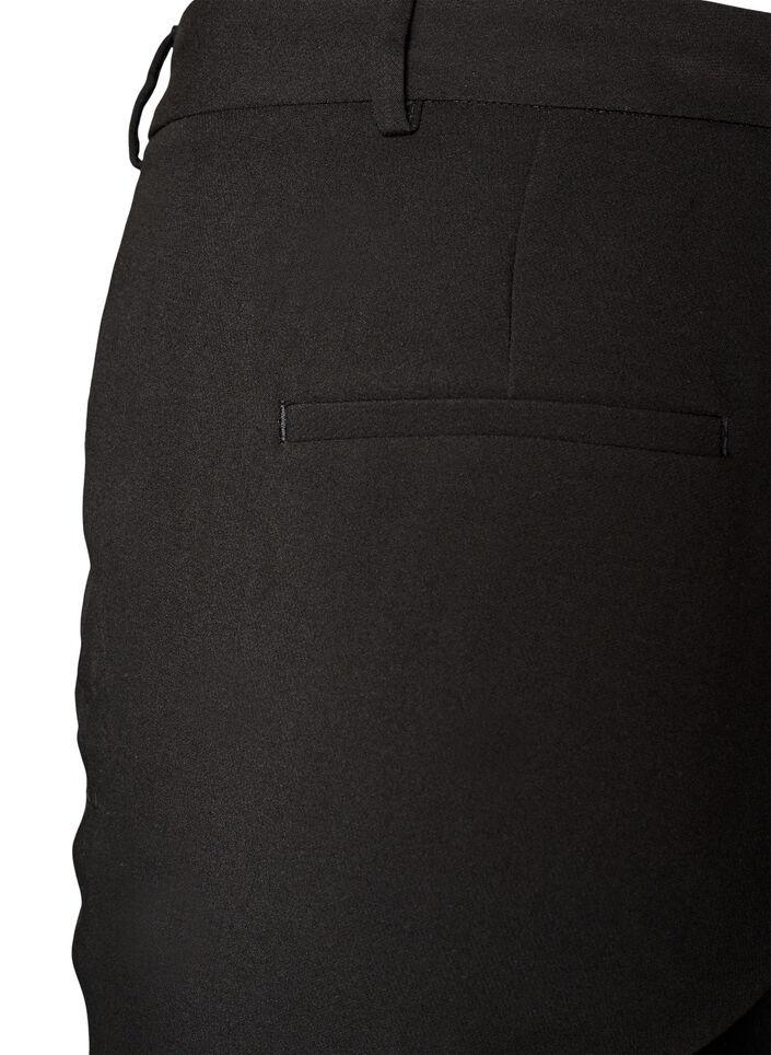 Anzughose mit hoher Taille und B&uuml;gelfalten, Schwarz, Packshot image number 3