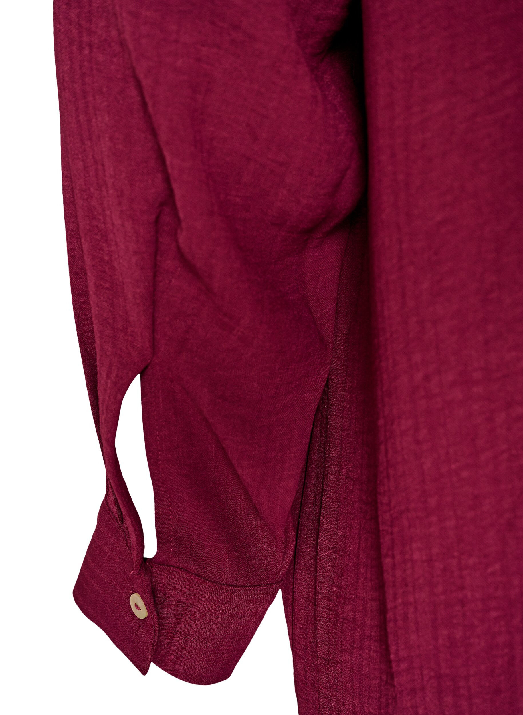 ZizziLanges Hemd mit einer leichten Textur, Rot, Packshot image number 3