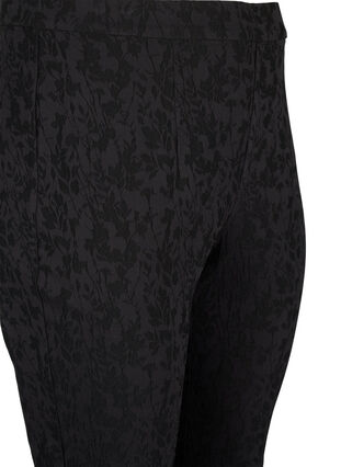 Hose aus Viskose mit Ton-in-Ton-Muster, Black, Packshot image number 2